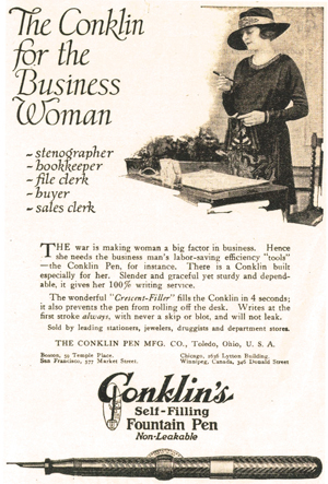 Vintage Conklin Crescent-Filling Advertisement