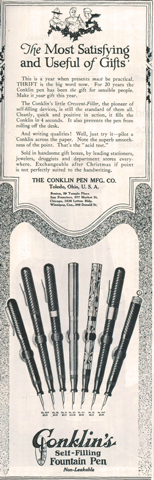 Vintage Conklin Crescent-Filling Advertisement