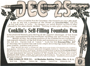 Vintage Conklin Crescent-Filling Advertisement