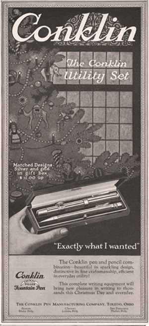 Vintage Conklin Duragraph Advertisement