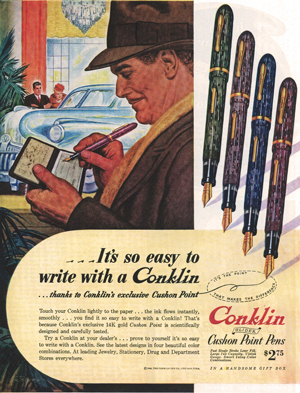 Vintage Conklin Endura Advertisement