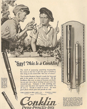 Vintage Conklin Student  Advertisement